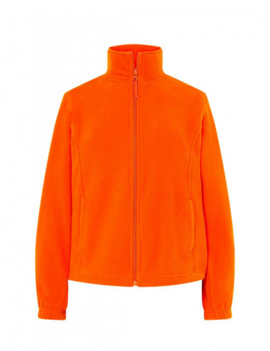 Warmes Damen-Fleece-Sweatshirt 300 g/m2, verstellbarer Boden, Fleece, Flrl 300, Orange Jhk