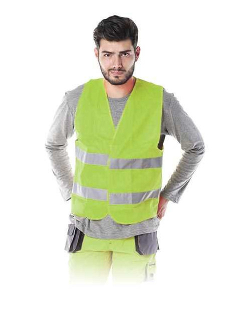 "Hochsichtbare Goldfarbene Warnweste JHK - Ideal für Logo-Druck und 