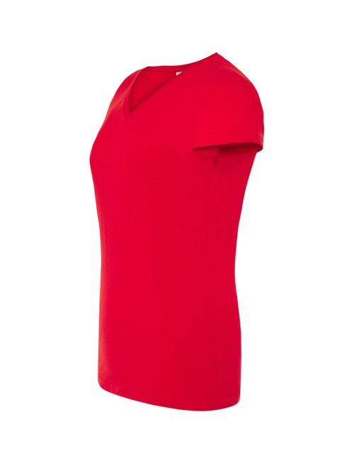 Damen Tsrl Cmfp Lady Comfort T-Shirt mit V-Ausschnitt Rot Jhk