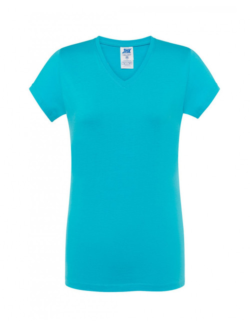 Damen Tsrl Cmfp Lady Comfort T-Shirt mit V-Ausschnitt Türkis JHK