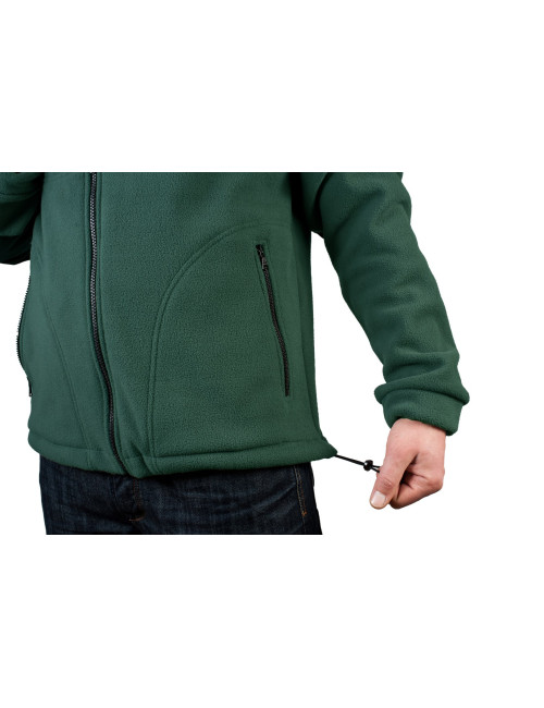 Super warmes Herren-Fleece, verstärkt, FLRA 340 Premium Bottle Green/Black JHK