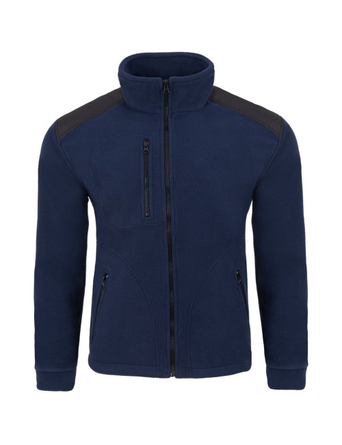JHK Herren Fleece FLRA 340 PREMIUM Marineblau/Schwarz