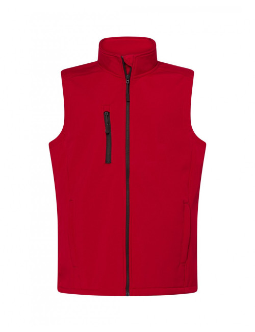 Softhshell vest jacket red Jhk