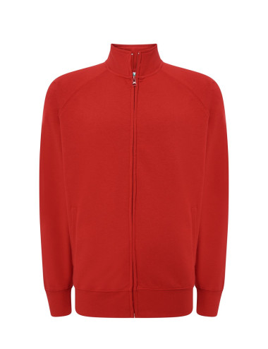 Bluza dresowa męska full zip sweatshirt czerwony Jhk