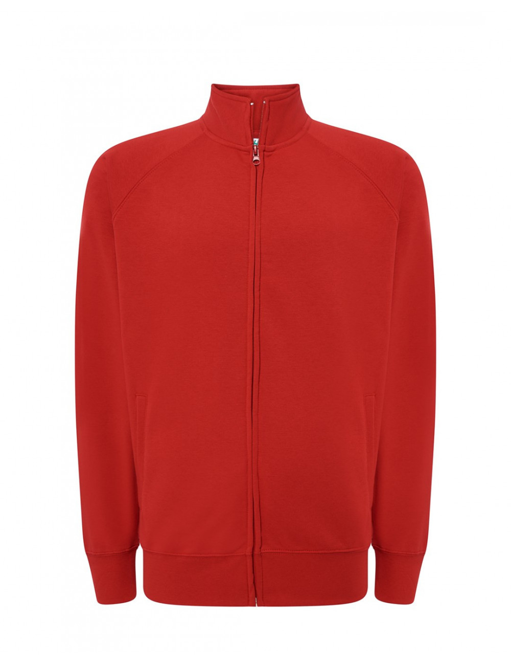 Herren-Sweatshirt mit durchgehendem Reißverschluss, rot, JHK