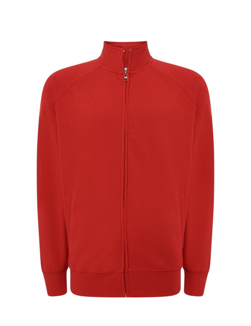 Herren-Sweatshirt mit durchgehendem Reißverschluss, rot, JHK