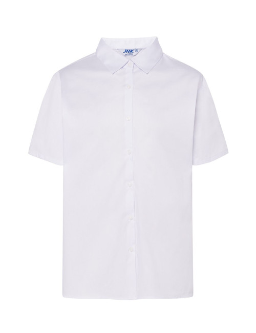 Women`s shl oxf ss wh white shirt Jhk