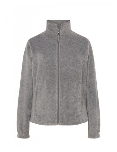 Warmes Damen-Fleece-Sweatshirt 300 g/m2, verstellbarer Boden Fleece Flrl 300 Grau meliert Jhk