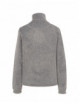 2Warmes Damen-Fleece-Sweatshirt 300 g/m2, verstellbarer Boden Fleece Flrl 300 Grau meliert Jhk
