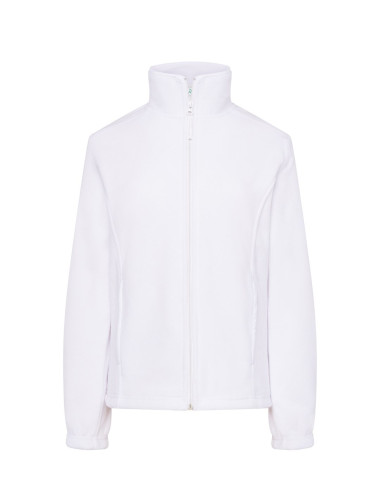 Warmes Damen-Fleece-Sweatshirt 300 g/m2, weißes JHK Polar FLRL 300-Logo
