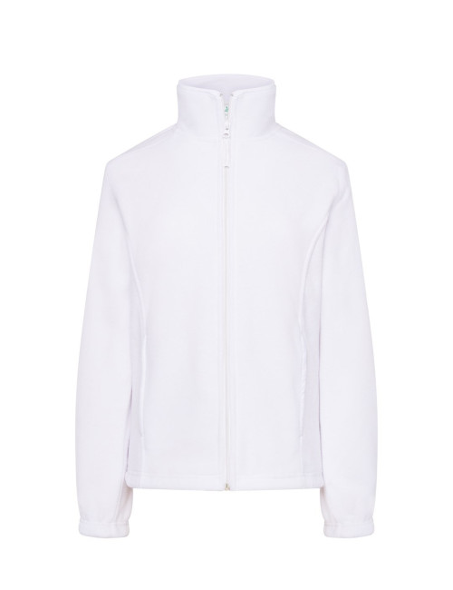 Ciepła bluza polarowa damska 300 g/m2, biała JHK Polar FLRL 300 logo