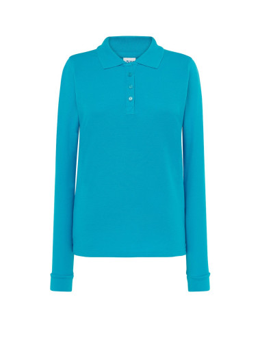 Langarm-Poloshirt POPL 200 LS türkis Jhk