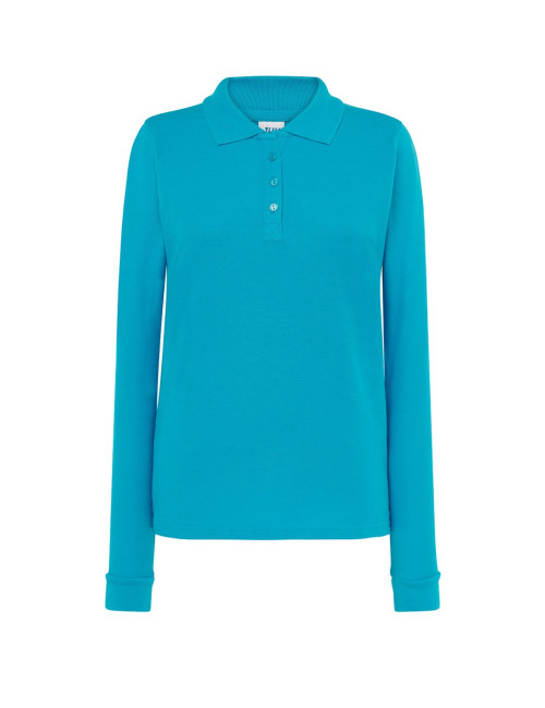 Langarm-Poloshirt POPL 200 LS türkis Jhk