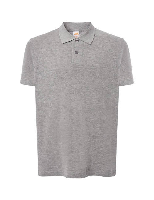 JHK-Poloshirts mit Firmenlogo für Mitarbeiter Grey Melanż