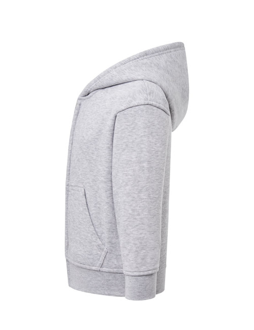 Kinder-Kapuzenpullover, grau meliert JHK