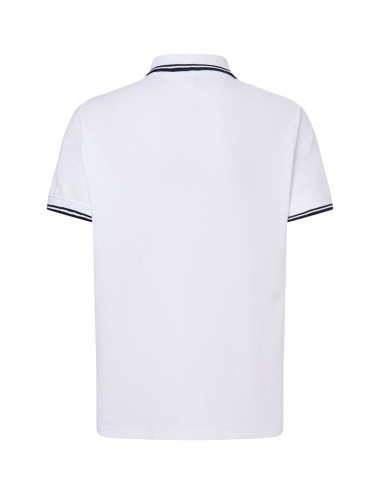 Koszulki polo męska polo pora 210 contrast biało/granatowy Jhk