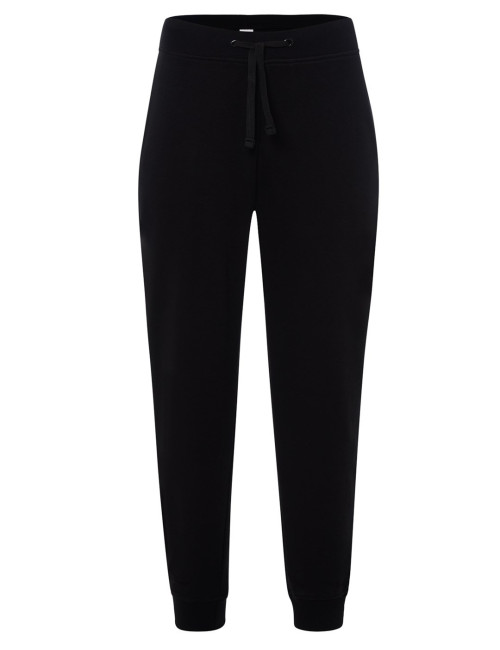 Herren-Jogginghose, Jogginghose, Bündchen, Mann, Schwarz, JHK