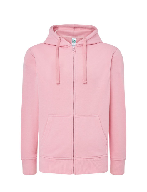 Women`s sweatshirt swul hood full zip pink Jhk