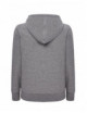 2Damen-Sweatshirt mit Kapuze, durchgehendem Reißverschluss, grau meliert, JHK