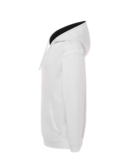 Herren-Ozean-Kapuzen-Kontrast-Sweatshirt in Weiß/Graphit JHK