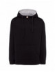 Bluza dresowa męska ocean hooded contrast czarno/popielaty melanż Jhk