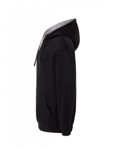 Men`s ocean hooded contrast sweatshirt black/grey melange Jhk