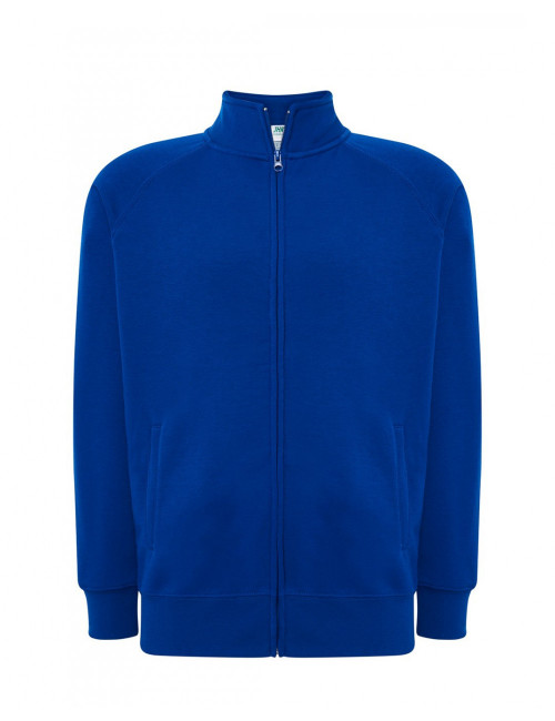 Bluza dresowa męska full zip sweatshirt royal niebieski Jhk