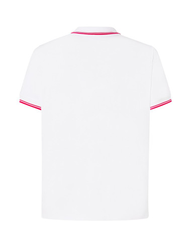 Koszulki polo męska polo pora 210 contrast biało/czerwony Jhk