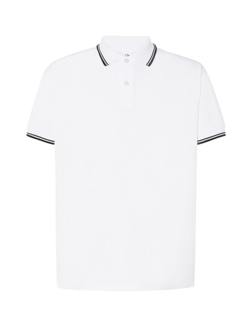 Herren-Poloshirts Polo Pora 210 Kontrast weiß/schwarz JHK