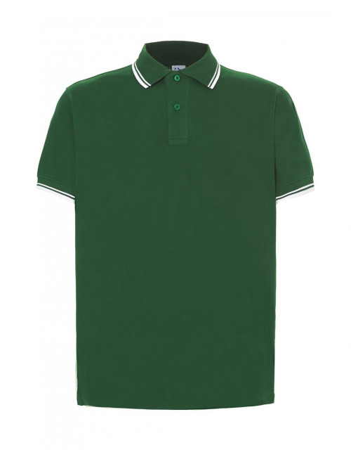 Men`s polo shirts polo pora 210 contrast bottle green/white Jhk