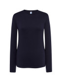 Lady Regular Ls Premium Damen T-Shirt Marineblau Jhk Jhk