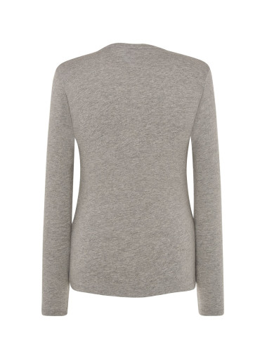 Lady Regular Ls Premium Damen T-Shirt Grau Melange Jhk Jhk