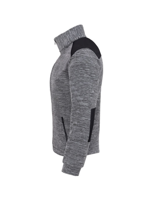 Super warmes Herren-Fleece, verstärkt, FLRA 340 Premium Grey Melange/Schwarz Jhk