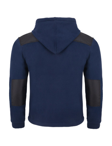 Super Fleece Herren Kapuzenpullover dick verstärkt FLRA 340 Bus Kapuze Premium Marineblau/Schwarz Jhk,