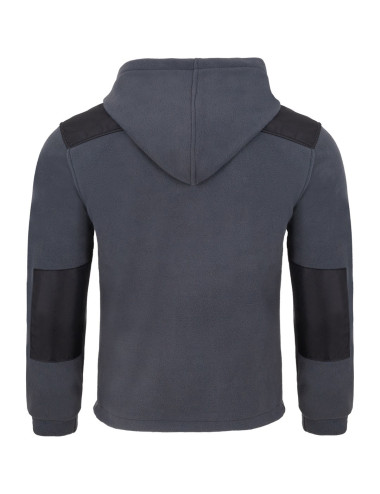 Thick men`s fleece with a hood, company print