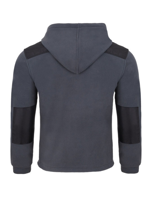 Dicker Herren-Fleecepullover mit Kapuze und Firmenaufdruck
