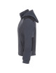 Thick men`s fleece with a hood, company print