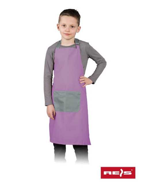 Fkinder JVS Schürze helllila und grau Reis