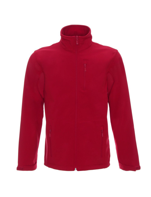 Promostars Men`s JACKET HURRICANE DARK RED embroidery silkscreen print