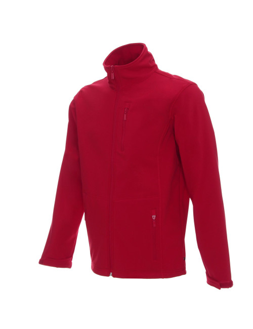 Promostars Men`s JACKET HURRICANE DARK RED embroidery silkscreen print