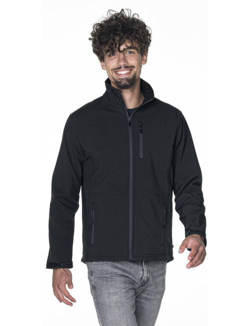 Promostars Men`s JACKET HURRICANE BLACK embroidery DTG print silkscreen logo