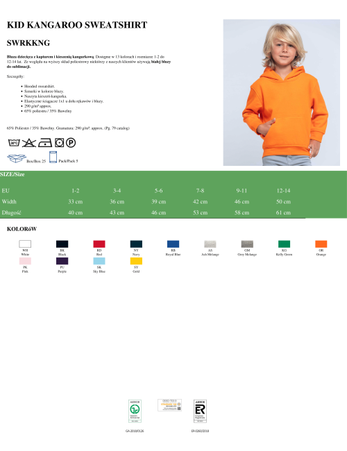 Kinder-Sweatshirt swrk kng kid kangaroo kelly green Jhk