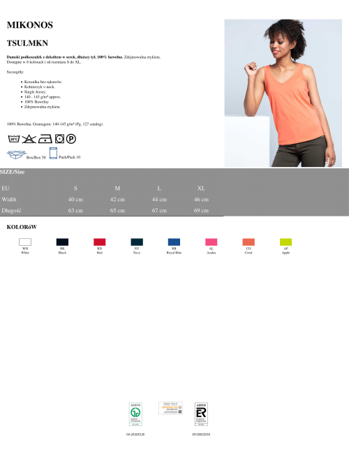 Damen T-Shirt Tsul Mkn Mikonos Lady wh weiß Jhk