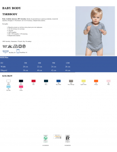 Kinder-TSRB-Body, Baby-Body, marineblau, Jhk