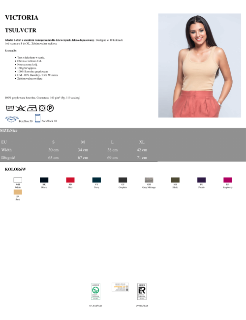 Damen T-Shirt Tsul Vctr Victoria Grey Melange JHK