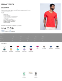 2Koszulka męska tsua pico urban v-neck czerwony Jhk