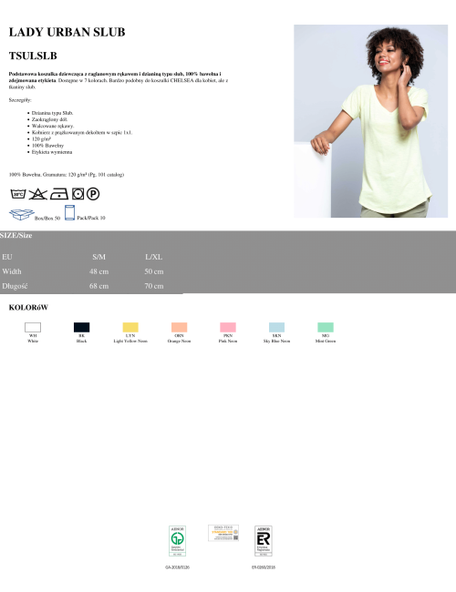 Women`s tsulslb urban slub lady wh white Jhk