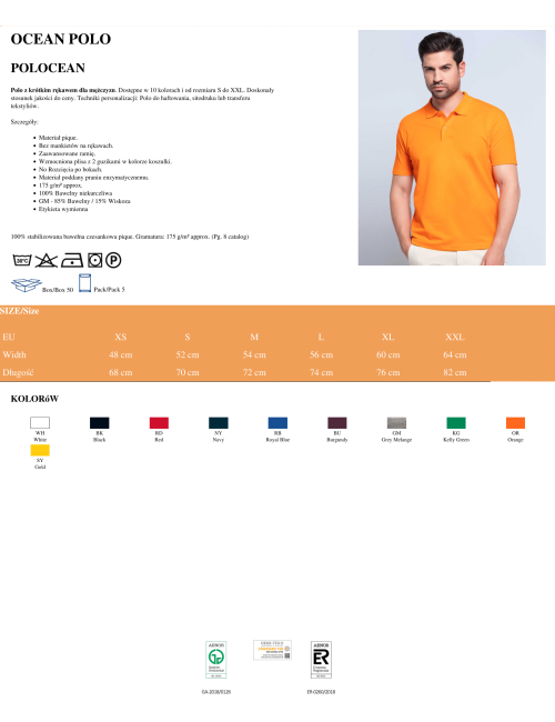 Herren-Polo-Polo-Ozean-Königsblau JHK