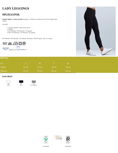 Damen Jogginghose Lady Leggings schwarz JHK