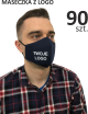 2Advertising masks with a logo, navy blue, 90 pieces